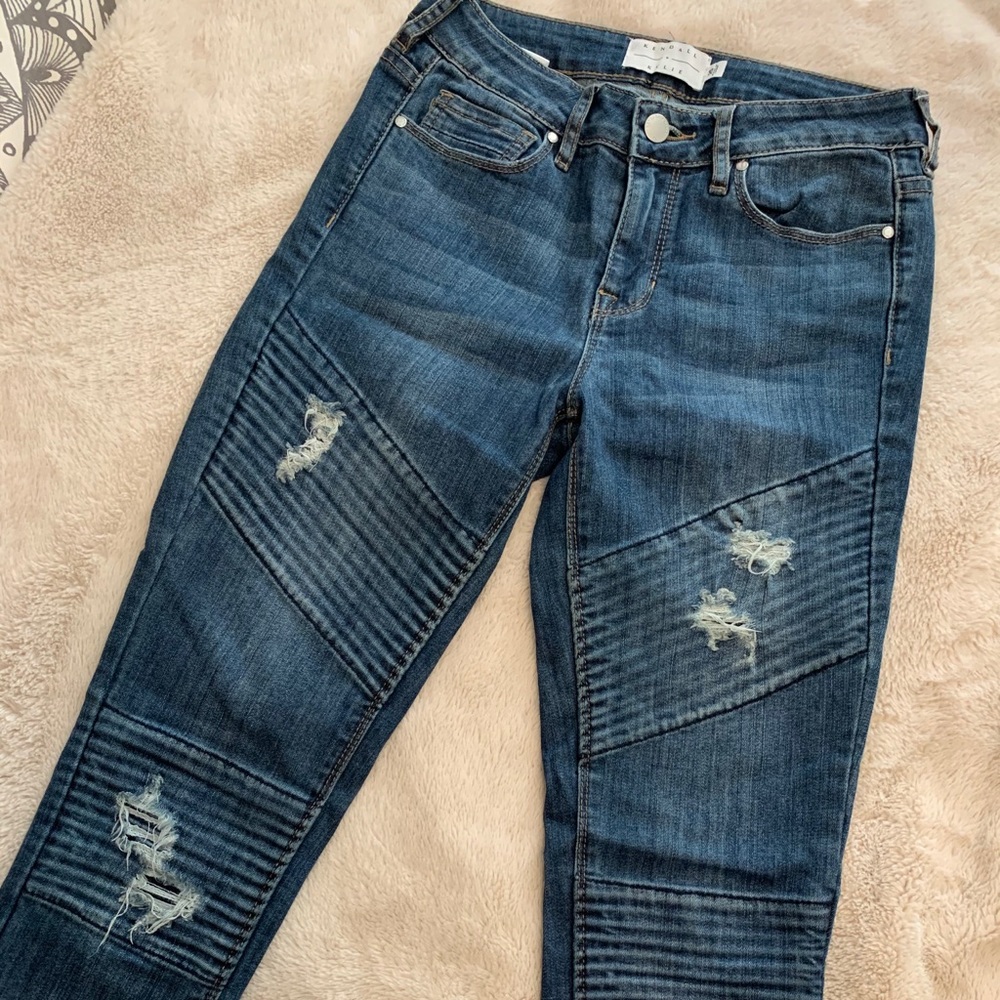 Kendall & Kylie High Rise Skinny Biker Jeans